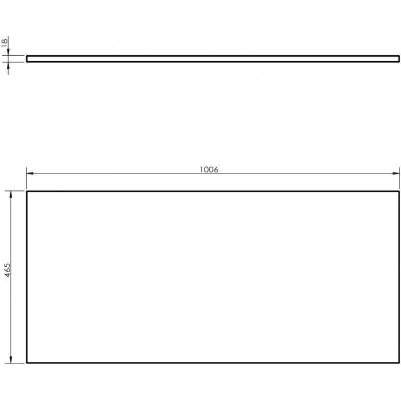 Benkeplate Bad 100 cm, Eik, Mexen Uni - 91AXX-1004-464-18-81