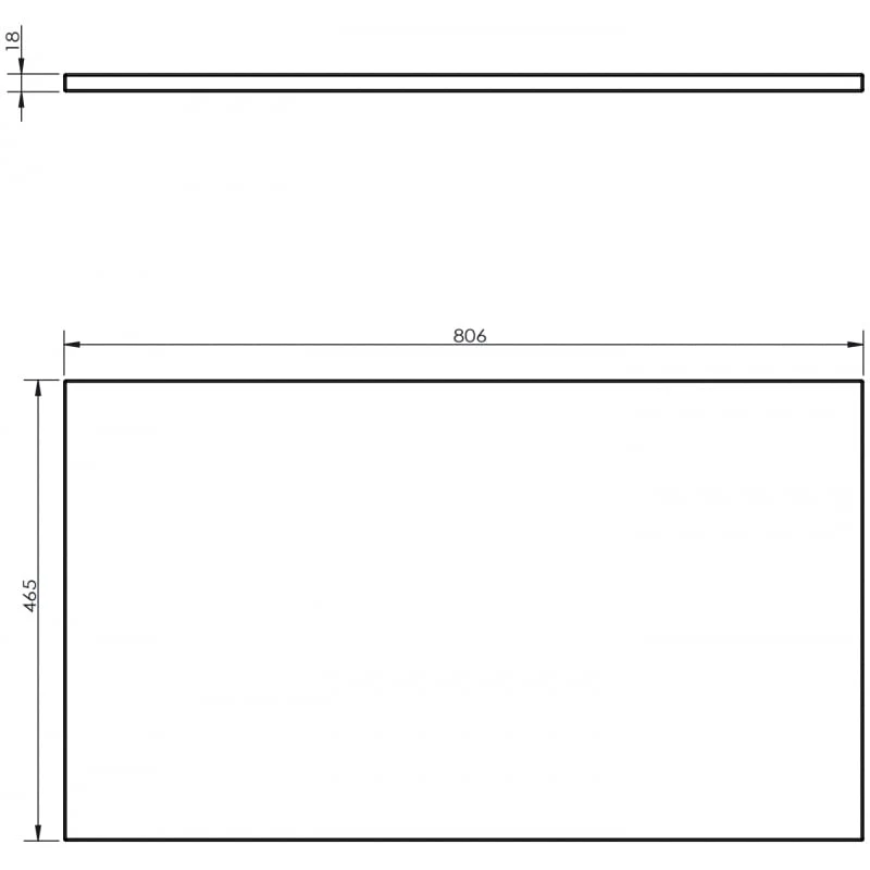 Benkeplate Bad 80 cm, Eik, Mexen Uni - 91AXX-0804-464-18-81