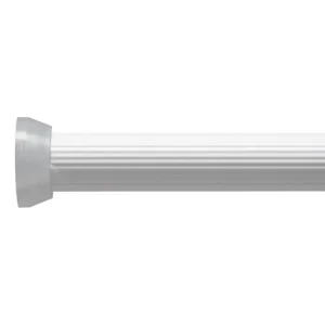 Hvit teleskopisk dusjgardinstang 110 - 195 cm