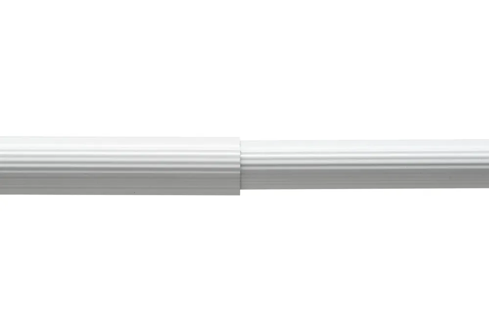 Hvit teleskopisk dusjgardinstang 110 - 195 cm