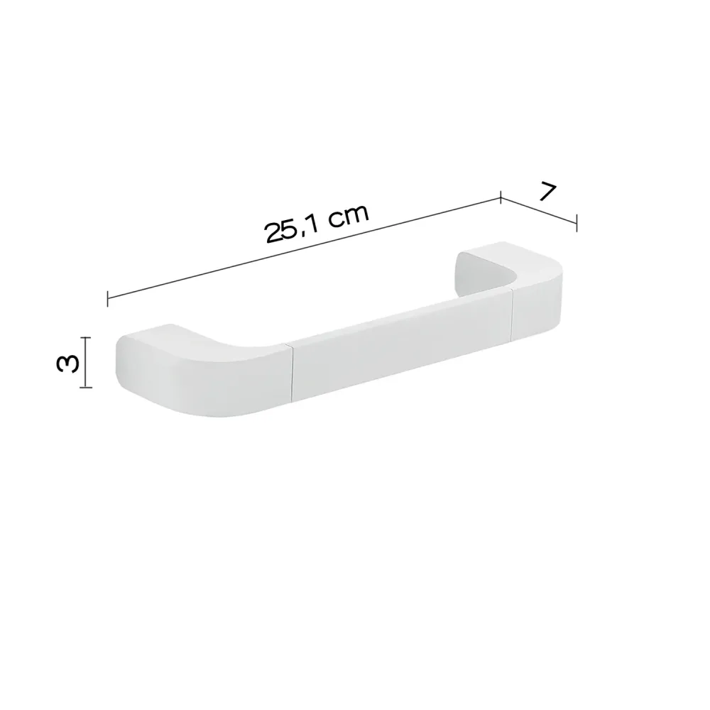 Outline håndklestang / badekarhåndtak - hvit