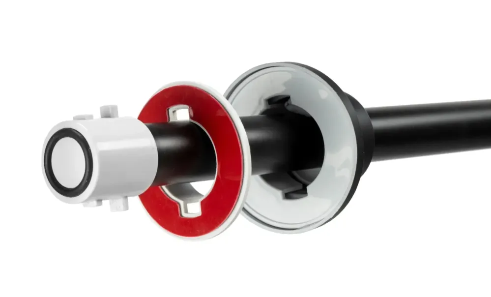 Svart Teleskopstang - maks 229 cm
