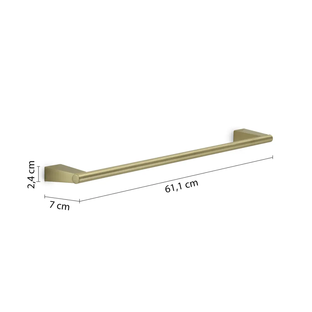 Tonal håndklestang 60 cm - Børstet messing