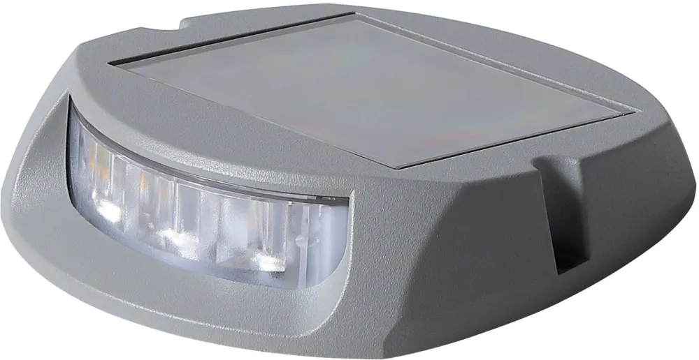 1852 Bryggelys/vegglys alu LED m/solcelle