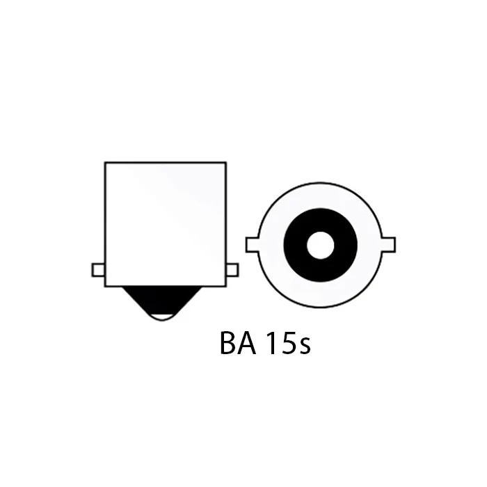 1852 LED pære BA15S m/kuppel 2-pk