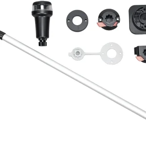 Batterilanterne LED, sett m/mast