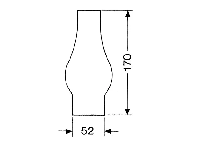 DHR, Oljelampe glass flatbrenner LG02170, 2'', 52x170mm