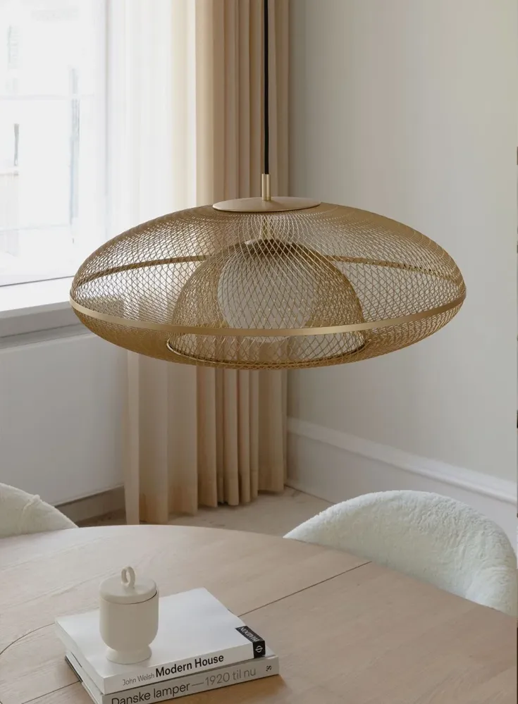 Faraday pendellampe large Ø60 - børstet messing