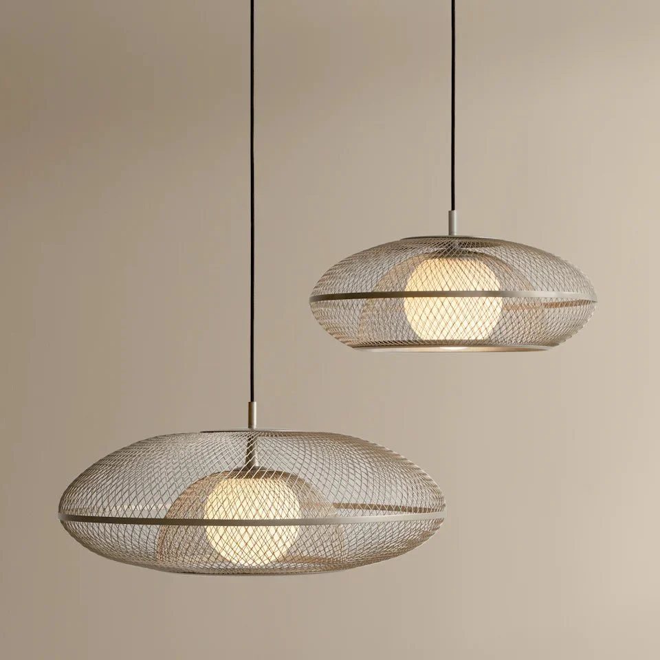 Faraday taklampe large Ø60 - Børstet stål. NYHET