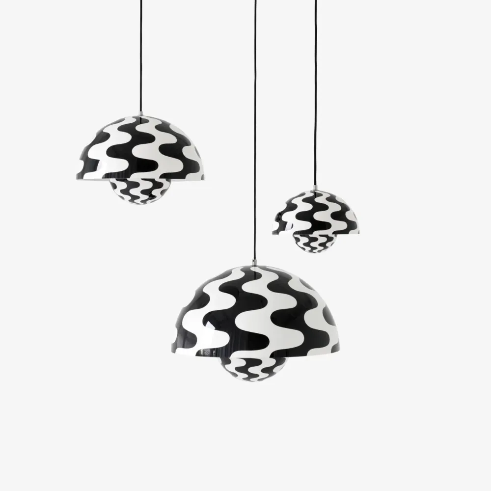 Flowerpot Taklampe Black and White VP2 Ø:50 cm