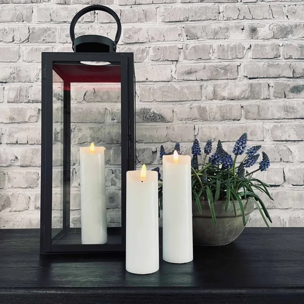 LED blokklys – 12,5 cm – med 3D-veke