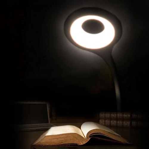 Mini LED leselampe trådløs Wozinsky, klemme + USB-C-kabel - Svart