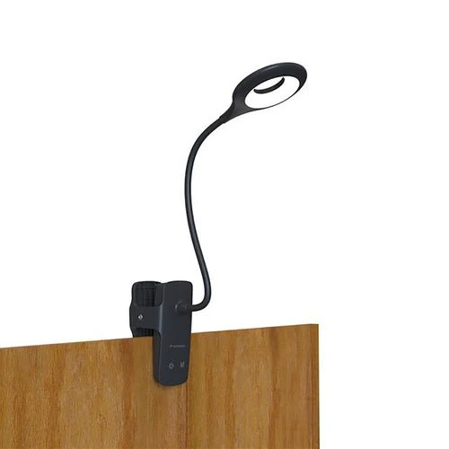 Mini LED leselampe trådløs Wozinsky, klemme + USB-C-kabel - Svart