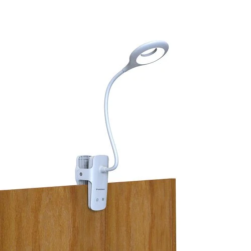 Mini trådløs LED leselampe Wozinsky, klemme + USB-C-kabel
