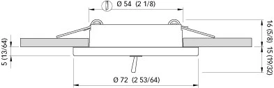Quick TED CS LED downlight med bryter 2W
