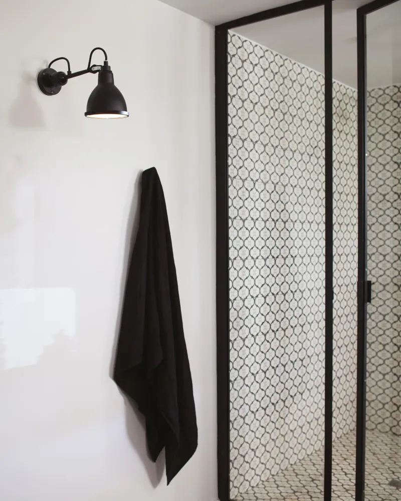 Vegglampe No 304 til Baderom Svart/Svart