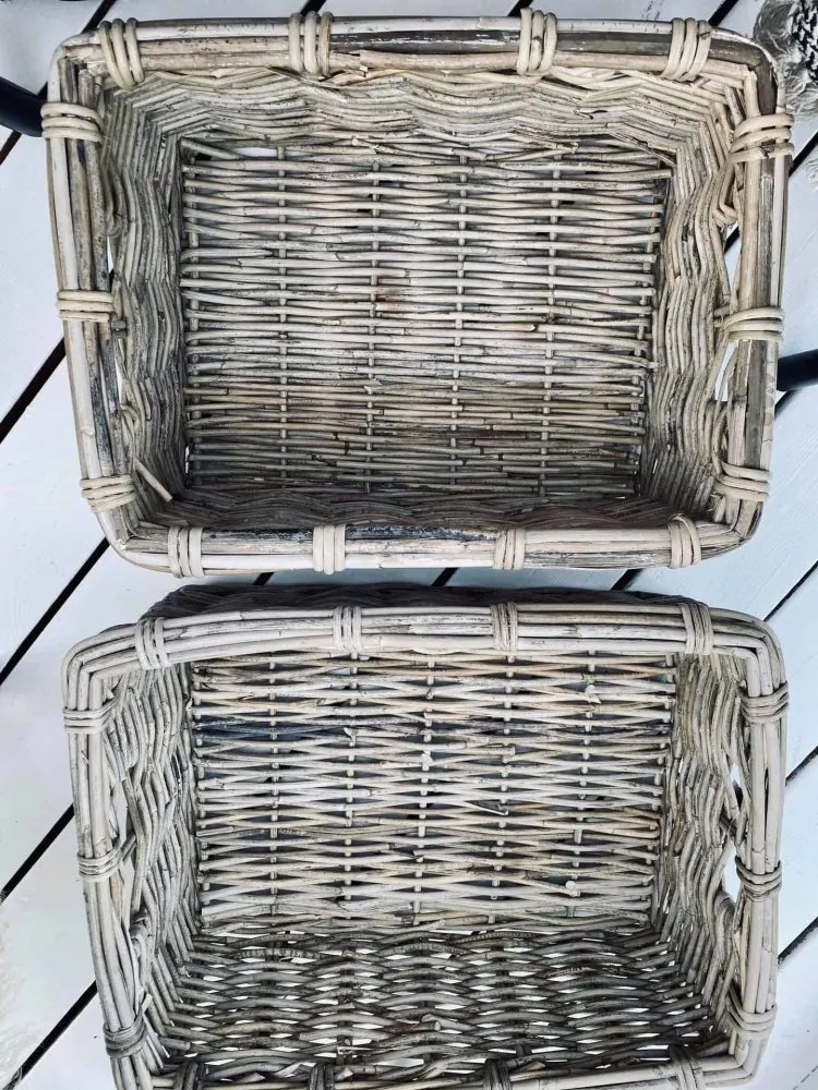 Kurv / kasse i kraftig rattan – Stor