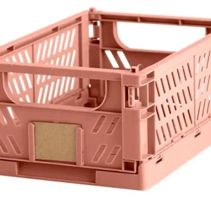 Sammenleggbar kasse med merkelapp – Stor – MISTY CORAL