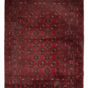 Afghansk teppe - 118 x 57 cm - mørk rød