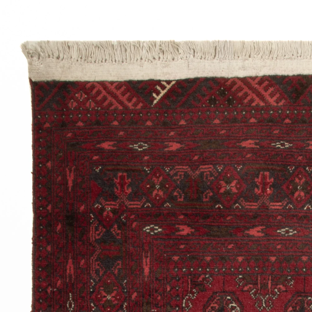 Afghansk teppe - 118 x 57 cm - mørk rød