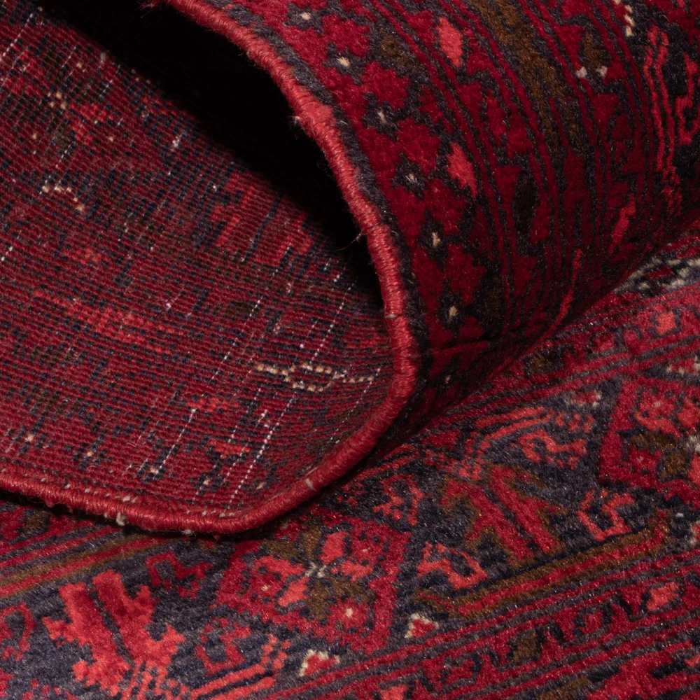 Afghansk teppe - 118 x 57 cm - mørk rød