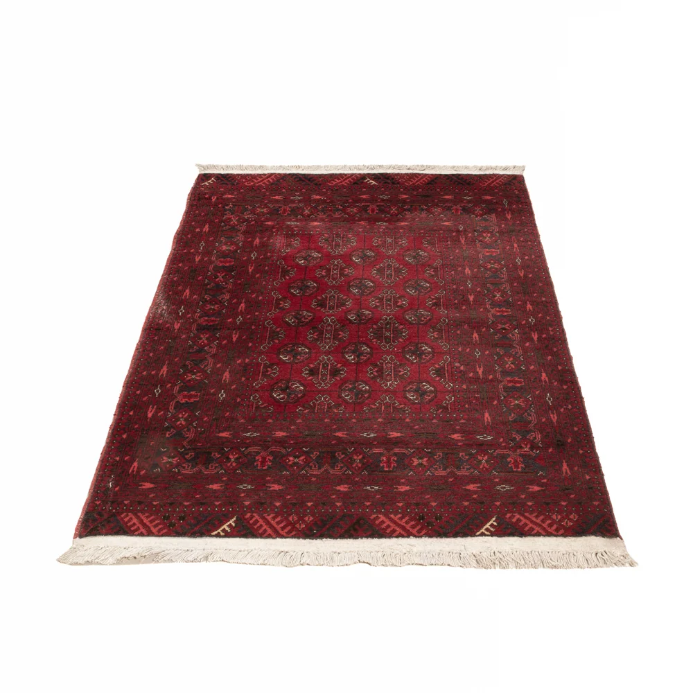 Afghansk teppe - 118 x 57 cm - mørk rød