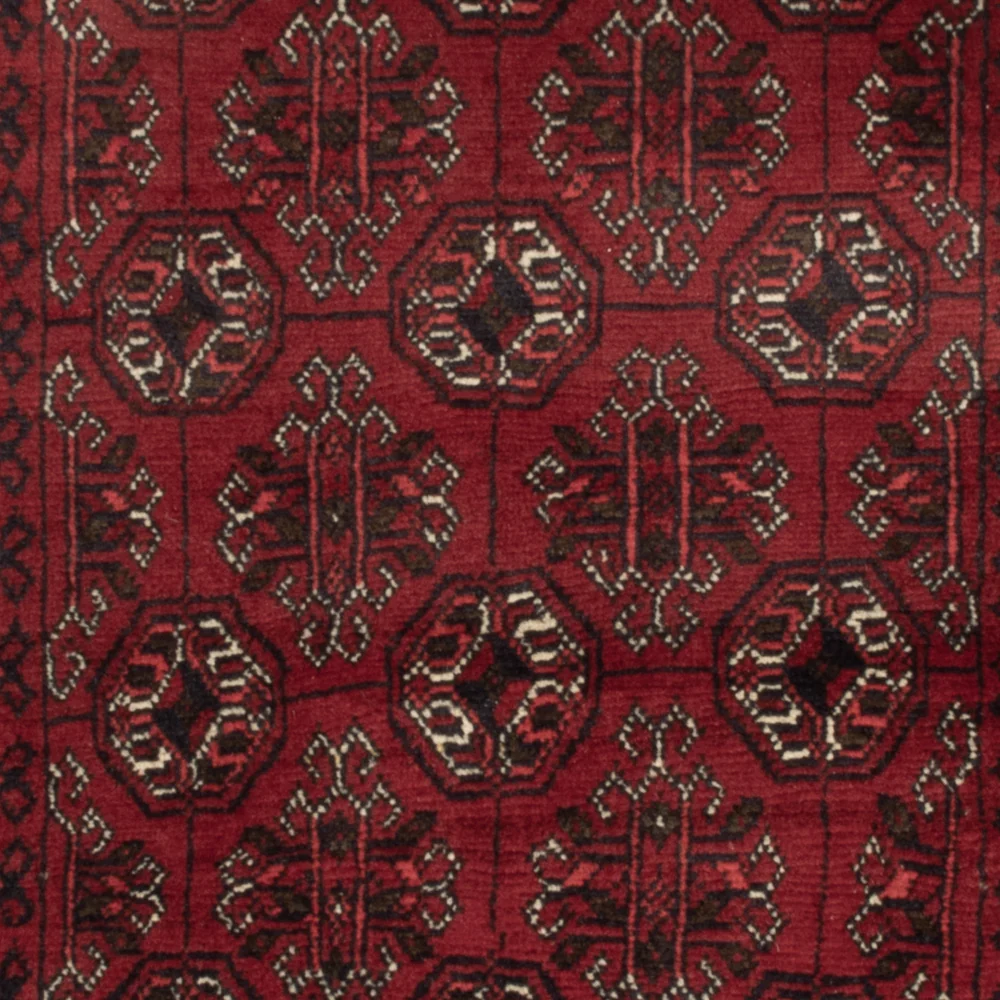 Afghansk teppe - 119 x 77 cm - mørk rød
