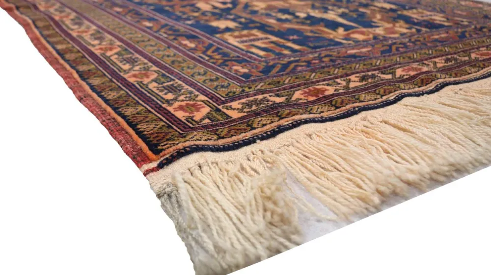 Afghansk teppe - 136 x 95 cm - blå