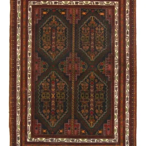 Afghansk teppe - 140 x 100 cm - blå