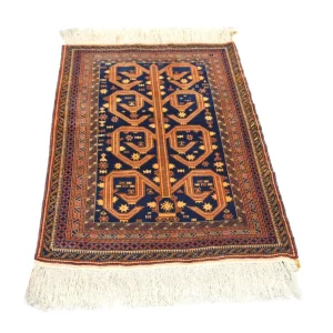 Afghansk teppe - 140 x 95 cm - blå