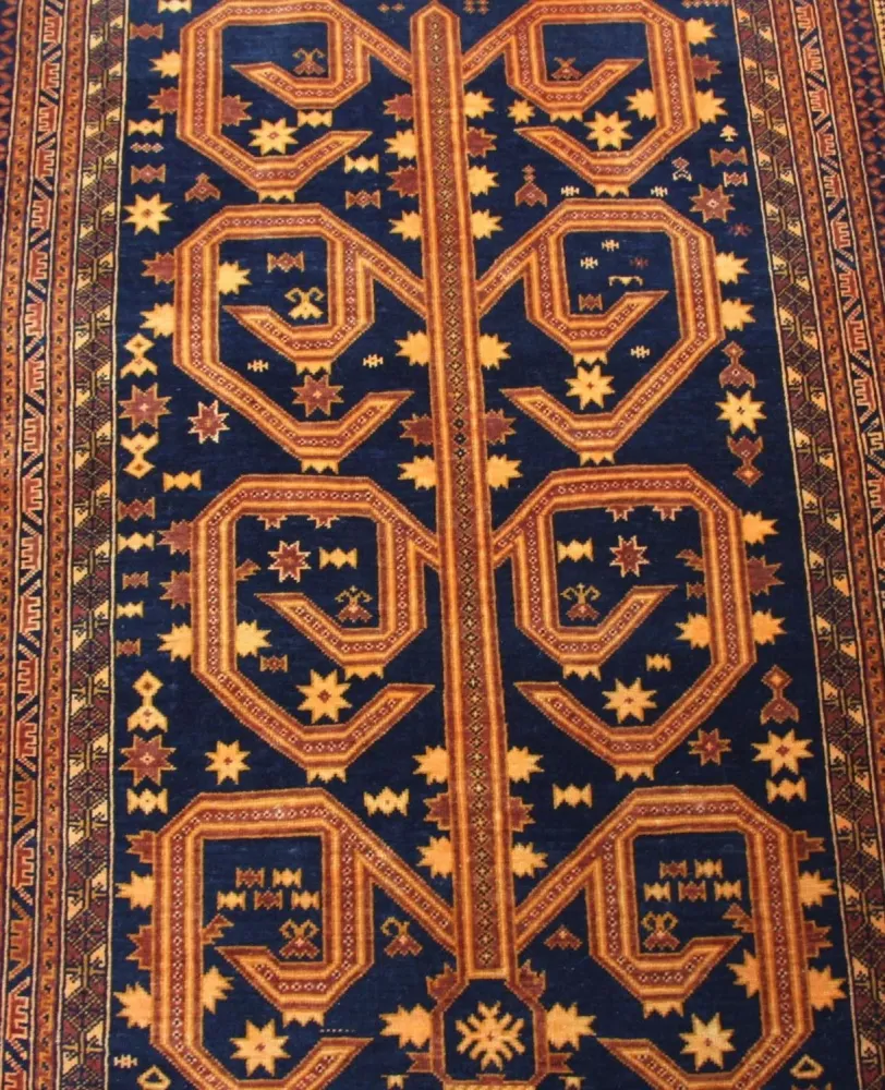 Afghansk teppe - 140 x 95 cm - blå