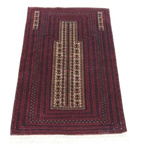 Afghansk teppe - 142 x 90 cm - brun