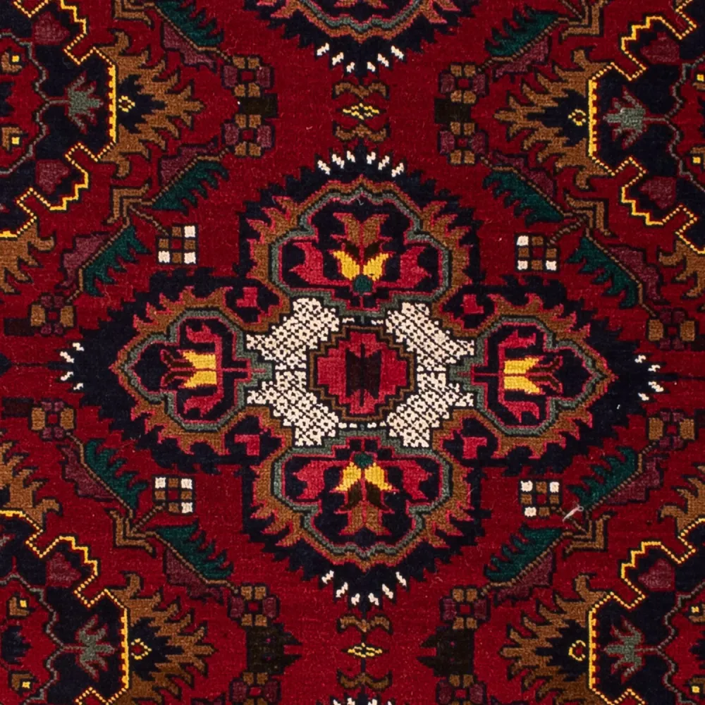 Afghansk teppe - 145 x 93 cm - mørk rød