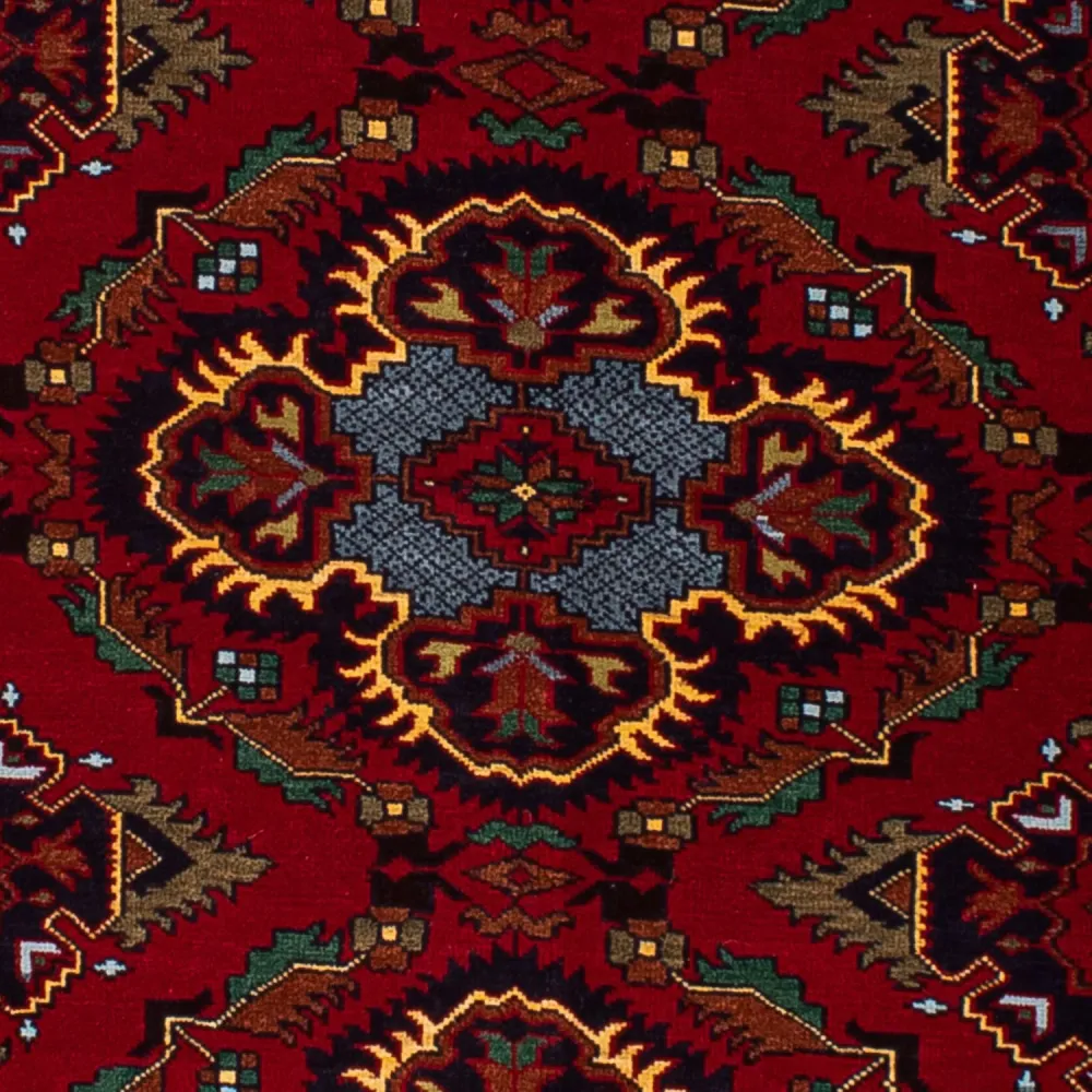 Afghansk teppe - 145 x 93 cm - mørk rød