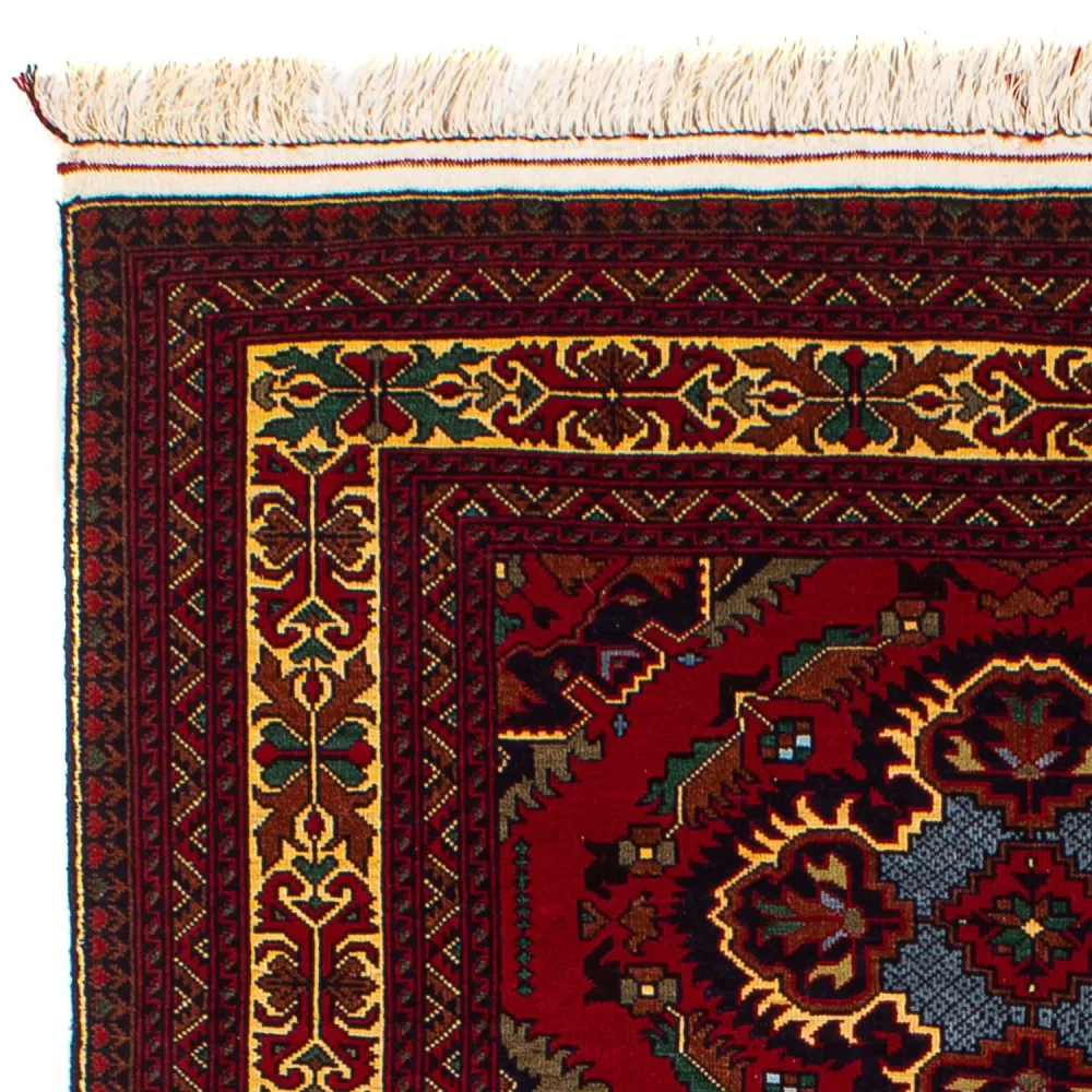 Afghansk teppe - 145 x 93 cm - mørk rød