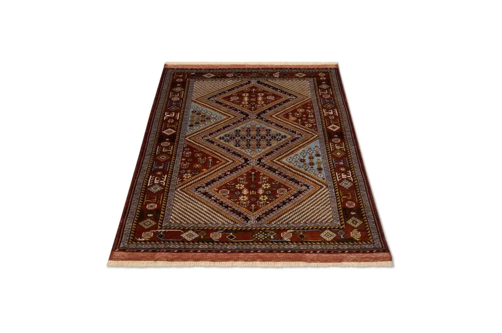 Afghansk teppe - 148 x 118 cm - brun