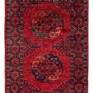 Afghansk teppe - 150 x 100 cm - rød