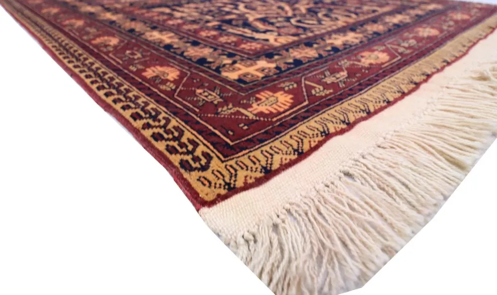 Afghansk teppe - 150 x 100 cm - svart