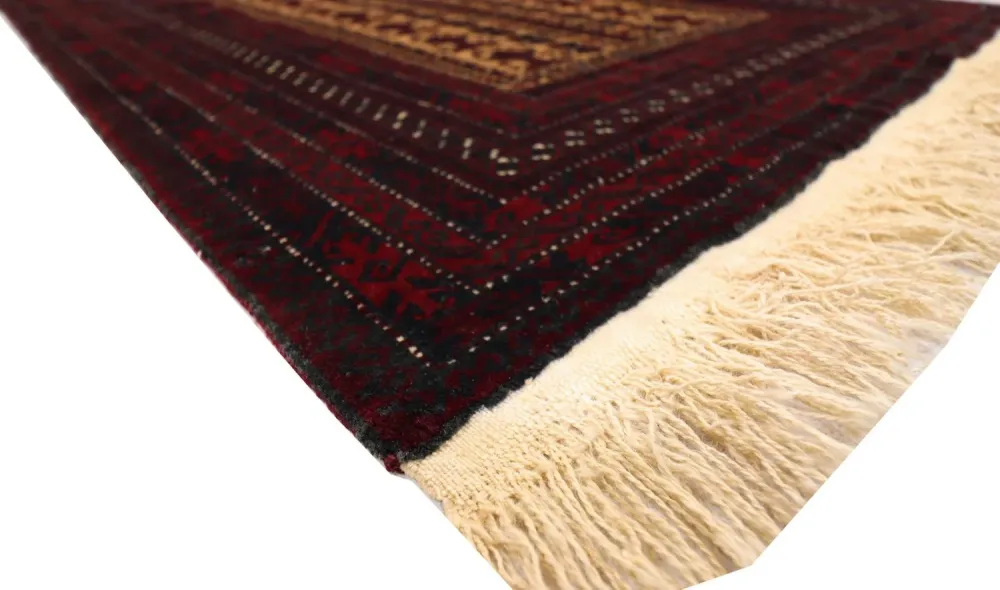 Afghansk teppe - 150 x 95 cm - mørk rød