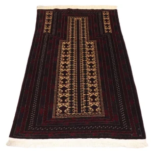 Afghansk teppe - 150 x 95 cm - mørk rød