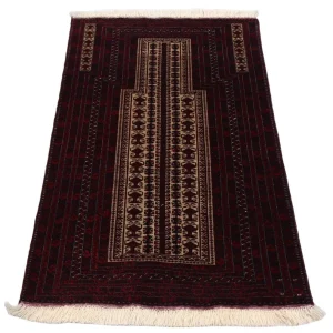 Afghansk teppe - 150 x 95 cm - mørk rød