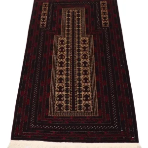 Afghansk teppe - 150 x 95 cm - mørk rød