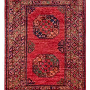 Afghansk teppe - 151 x 101 cm - rød