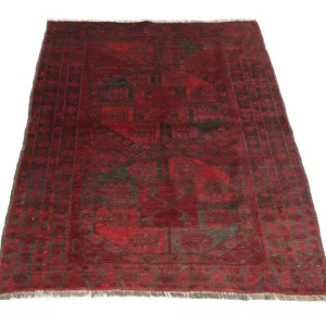 Afghansk teppe - 154 x 114 cm - rød