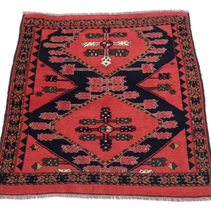 Afghansk teppe - 154 x 126 cm - rød