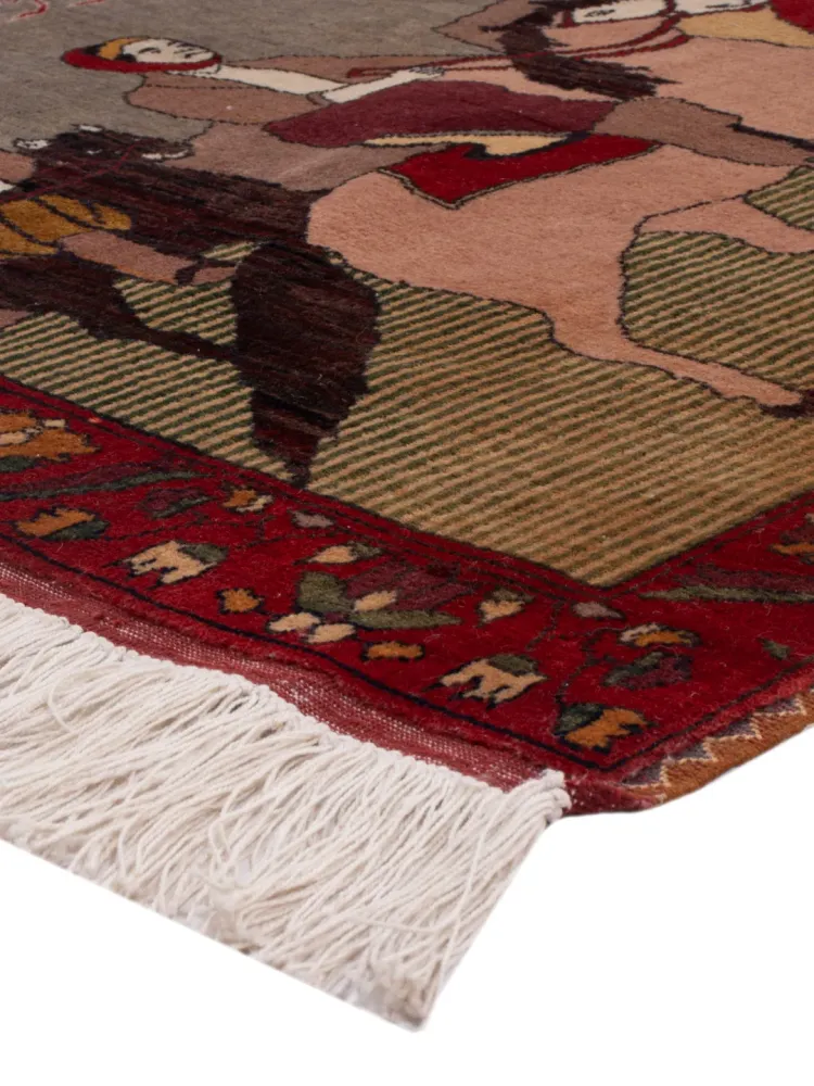 Afghansk teppe - 154 x 94 cm - karamell