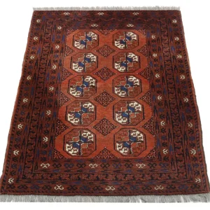 Afghansk teppe - 155 x 103 cm - mørk rød