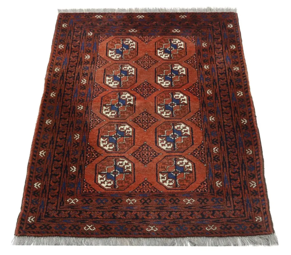 Afghansk teppe - 155 x 103 cm - mørk rød