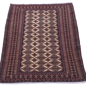 Afghansk teppe - 164 x 121 cm - bordeaux rød