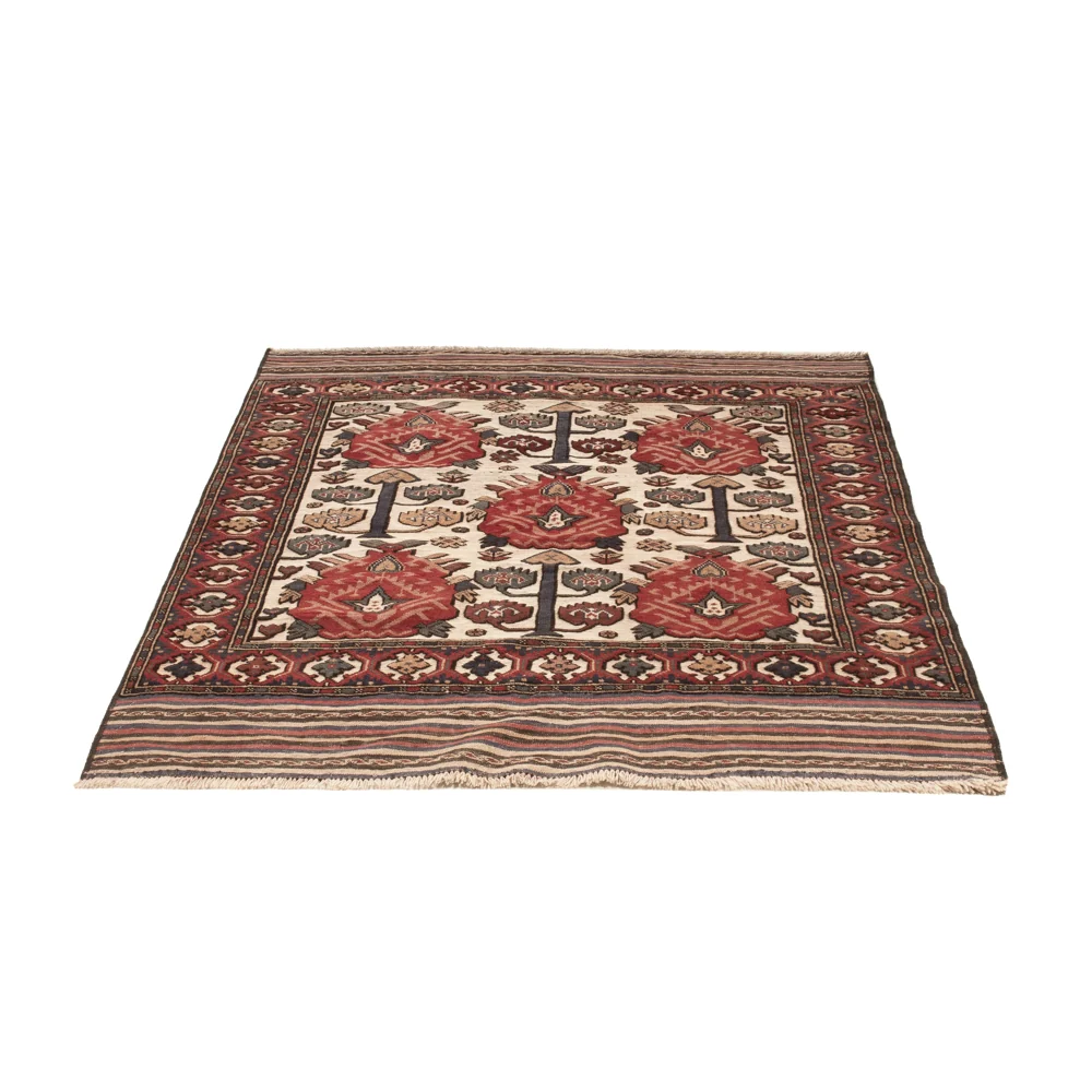 Afghansk teppe - 165 x 125 cm - flerfarget